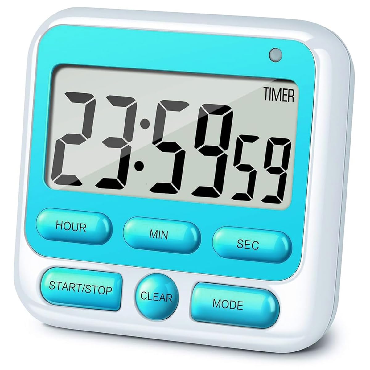 HASTHIP LCD Digital Timer Magnetic Alarm Clock 24hs Countdown Timer Time Reminder Baking Timer with Folding Bracket Battery Powered Timer for Kitchen, Study, Working Out, Blue HASTHIP LCD Digital Timer Magnetic Alarm Clock 24hs Countdown Timer Time Reminder Baking Timer with Folding Bracket Battery Powered Timer for Kitchen, Study, Working Out, Blue